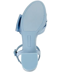 Copper Key Lux Satin Bow Family Matching Platform Dress Sandals