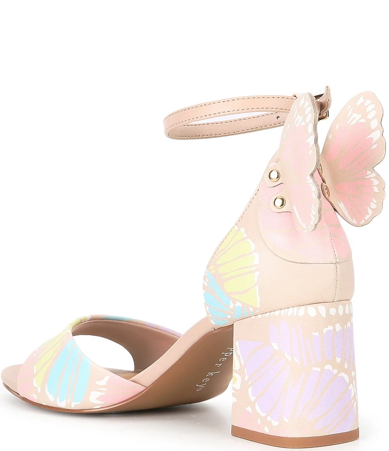 Copper Key Majesty Leather Butterfly Print Wing Ornament Dress Sandals