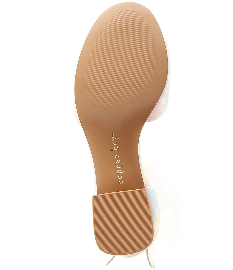 Copper Key Majesty Leather Butterfly Print Wing Ornament Dress Sandals