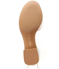 Copper Key Majesty Leather Butterfly Print Wing Ornament Dress Sandals