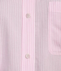 Copper Key Mini Stripe Print Oversized Fit Button-Front Woven Shirt