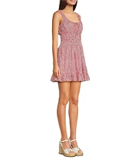 Copper Key Nara Floral Scoop Neck Mini Dress