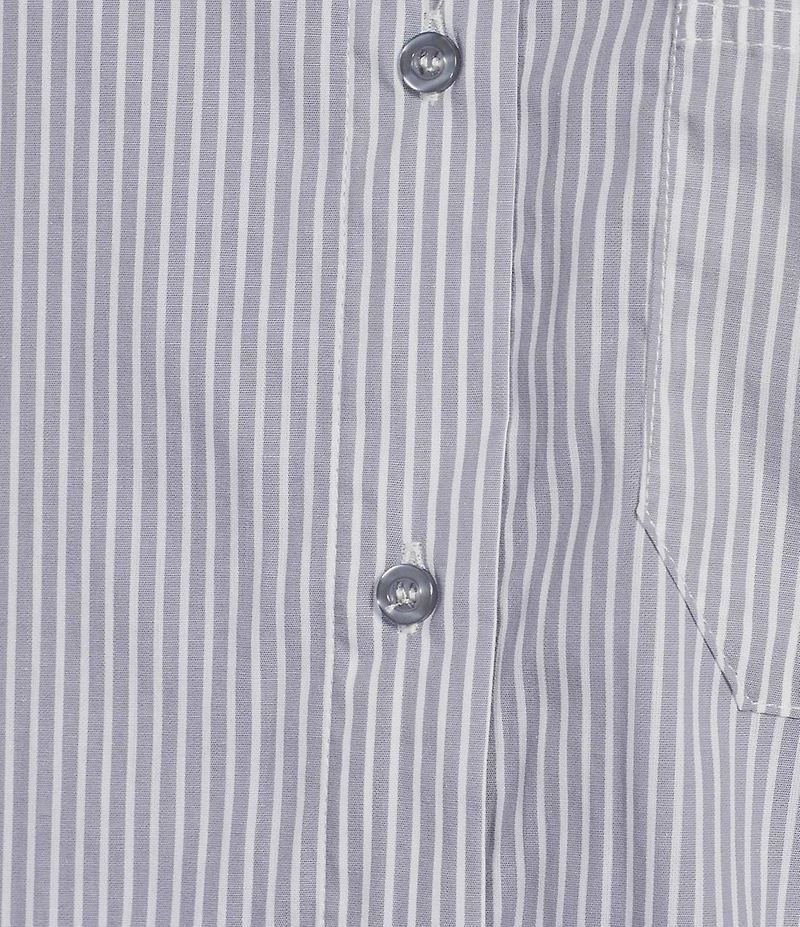 Copper Key Oversized Stripe Button-Front Shirt