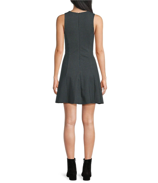 Copper Key Plaid Mini Dress