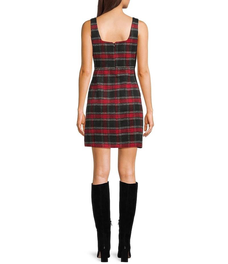 Copper Key Plaid Pinafore Dress