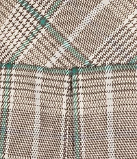Copper Key Pleated Plaid Mini Skirt