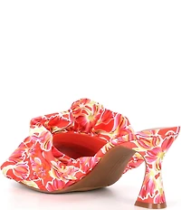 Copper Key Promenade Floral Satin Ruffle Dress Slides