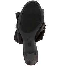 Copper Key Promenade Satin Ruffle Dress Slide Sandals