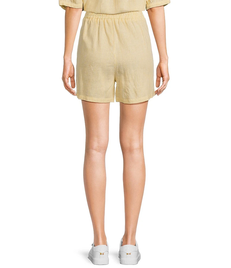 Copper Key Linen Stripe Coordinating Pull On Shorts