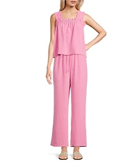 Copper Key Pull-On Wide Leg Pants