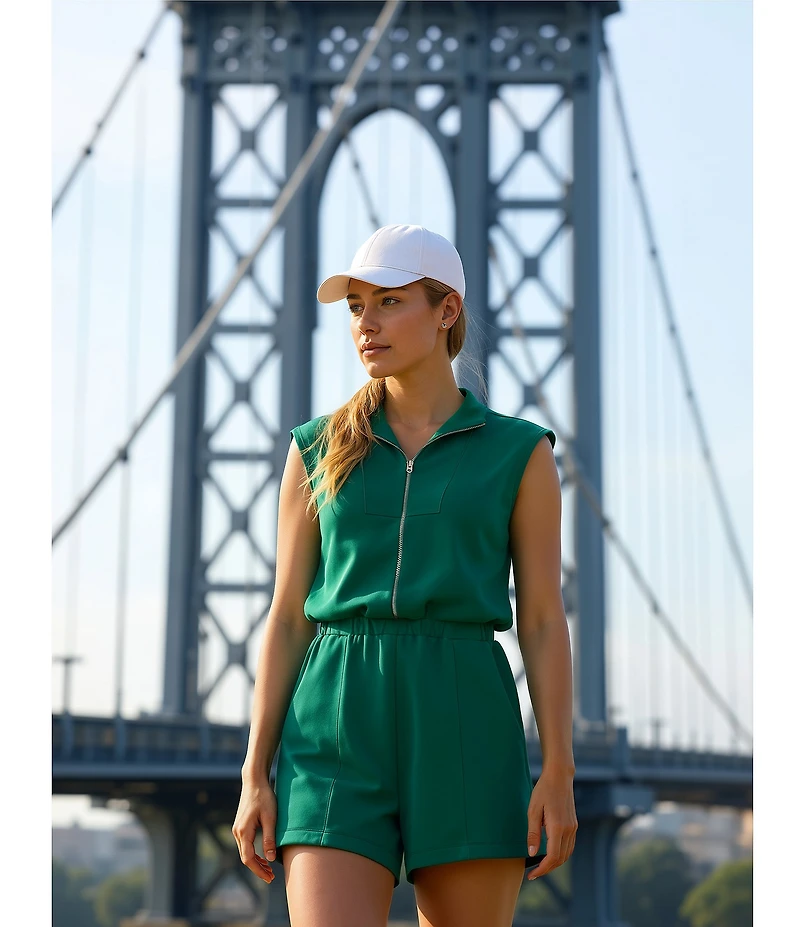 Copper Key Quarter Zip Romper