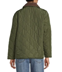 Copper Key Quilted Corduroy Collar Jacket