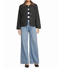 Copper Key Quilted Corduroy Collar Jacket