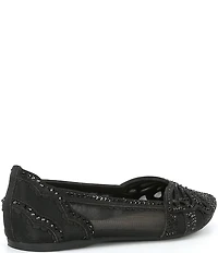 Copper Key Ritzie Satin Mesh Rhinestone Butterfly Dress Flats