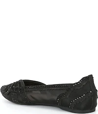 Copper Key Ritzie Satin Mesh Rhinestone Butterfly Dress Flats