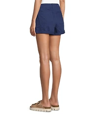 Copper Key Roll Cuff Hem Trouser Shorts