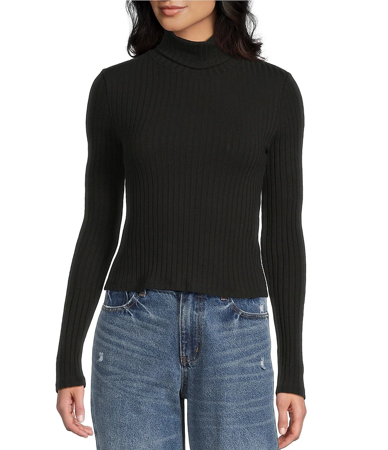 Copper Key Roll Neck Rib Sweater