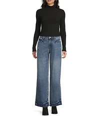 Copper Key Roll Neck Rib Sweater