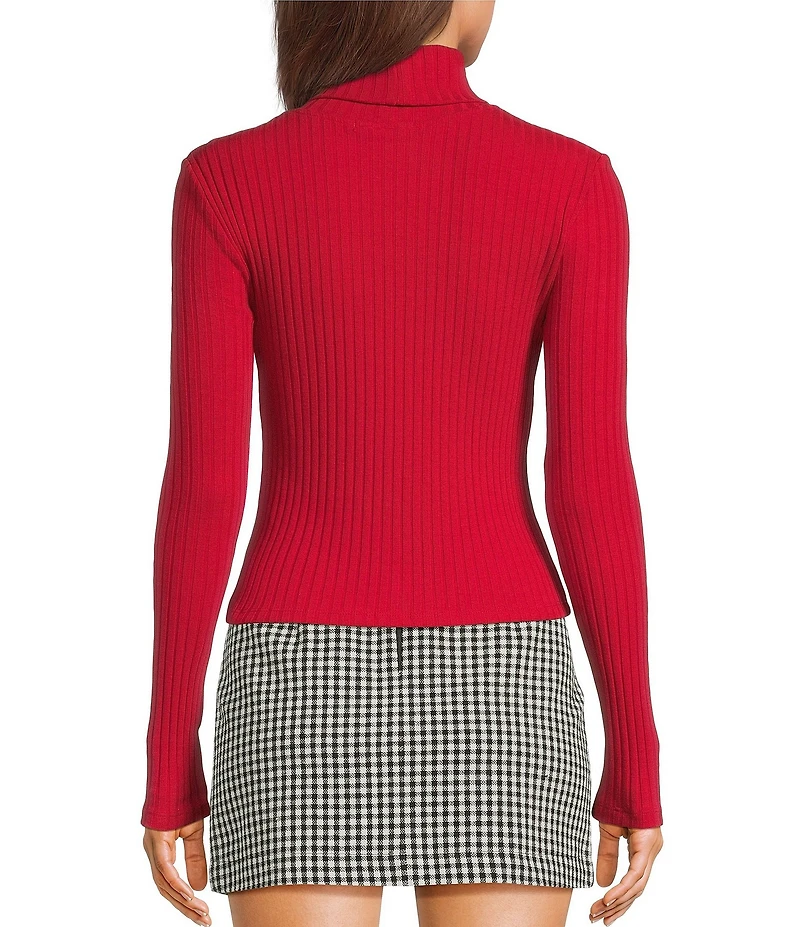 Copper Key Roll Neck Rib Sweater