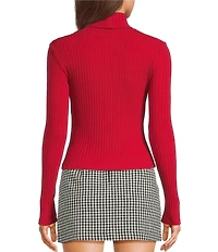 Copper Key Roll Neck Rib Sweater