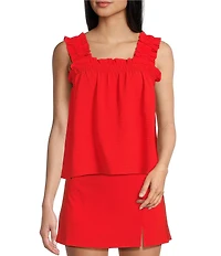Copper Key Coordinating Ruffle Strap Tank Top