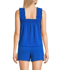 Copper Key Coordinating Ruffle Strap Tank Top