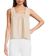 Copper Key Coordinating Ruffle Strap Tank Top