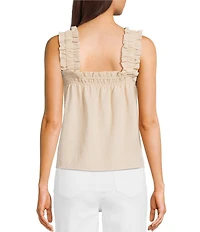 Copper Key Coordinating Ruffle Strap Tank Top