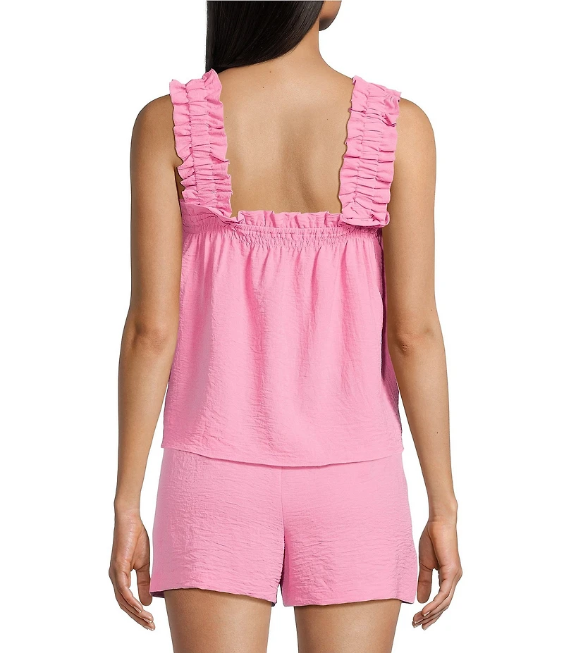 Copper Key Coordinating Ruffle Strap Tank Top
