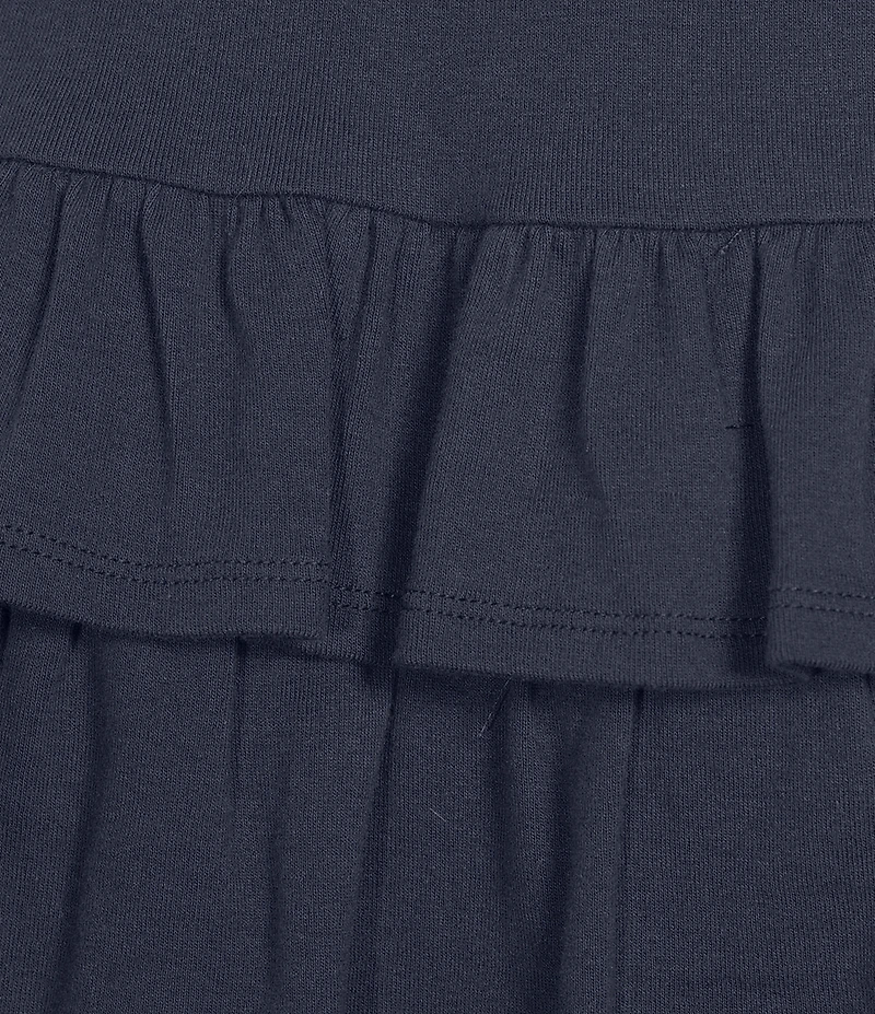 Copper Key Ruffled Knit Coordinating Mini Skirt