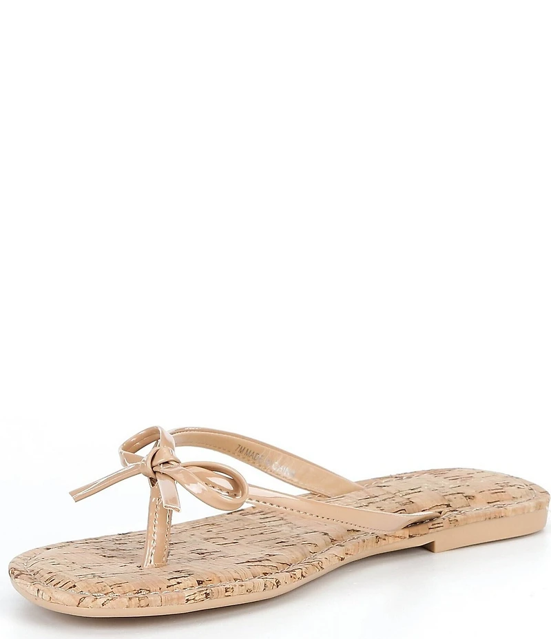 Copper Key Sandy Bow Cork Footbed Flip Flops