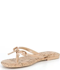 Copper Key Sandy Bow Cork Footbed Flip Flops