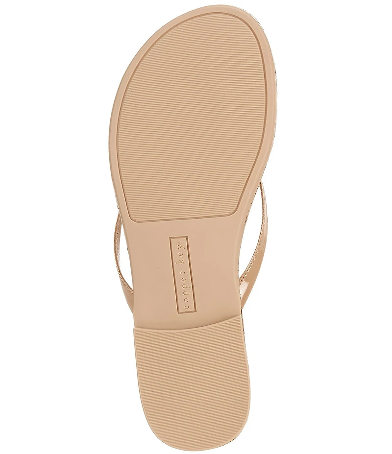 Copper Key Sandy Bow Cork Footbed Flip Flops