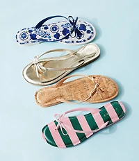 Copper Key Sandy Bow Cork Footbed Flip Flops