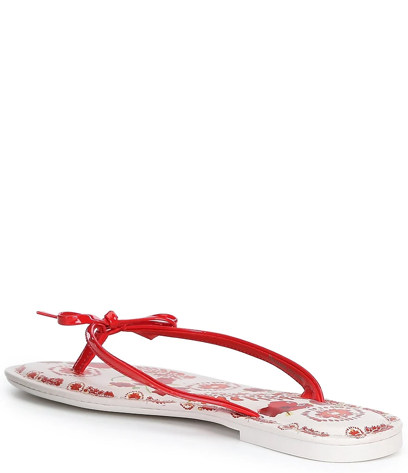Copper Key Sandy Bow Floral Flip Flops