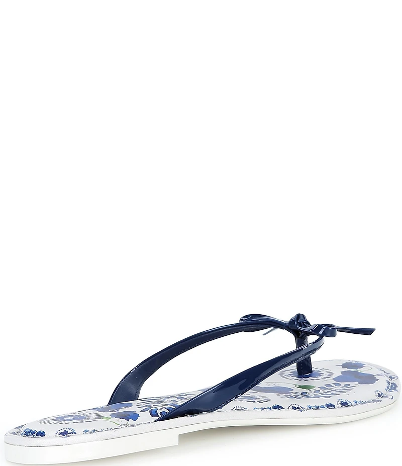 Copper Key Sandy Bow Floral Flip Flops