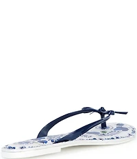 Copper Key Sandy Bow Floral Flip Flops