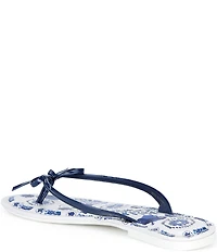 Copper Key Sandy Bow Floral Flip Flops