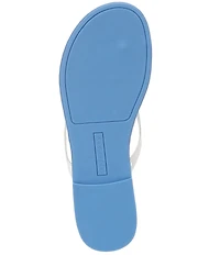 Copper Key Sandy Bow Gingham Flip Flops