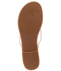 Copper Key Sandy Bow Metallic Flip Flops