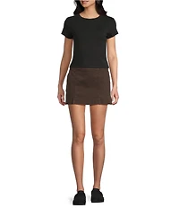 Copper Key Seamed Mini Skort