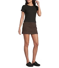 Copper Key Seamed Mini Skort