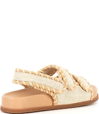 Copper Key Siesta Linen Dad Twisted Cord Detail Slingback Sandals