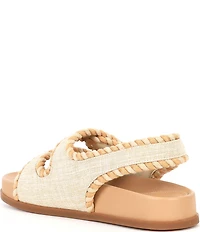 Copper Key Siesta Linen Dad Twisted Cord Detail Slingback Sandals