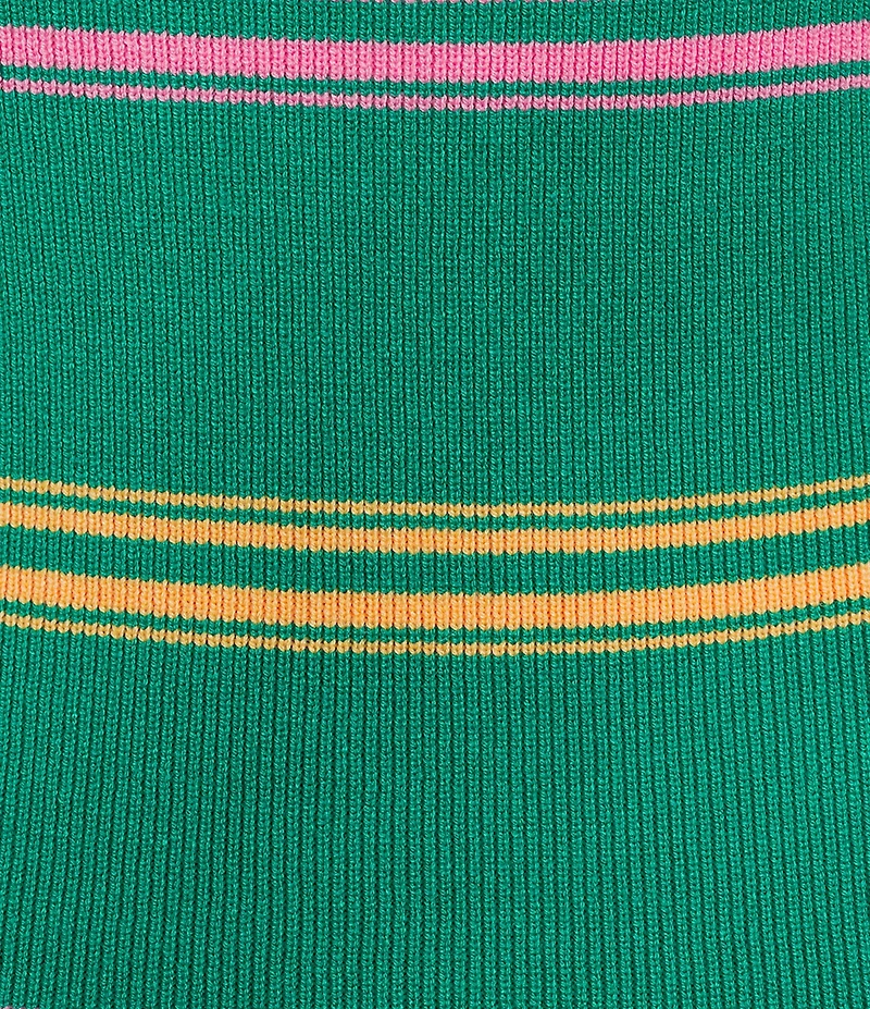 Copper Key Sleeveless Stripe Twist Knit Dress