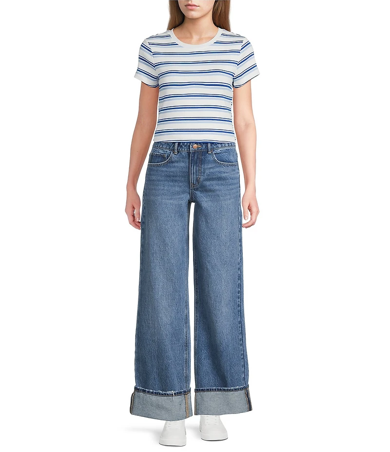 Copper Key Slouchy Cuffed Denim Jeans