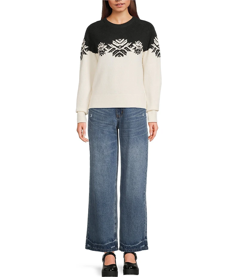 Copper Key Snowflake Jacquard Sweater