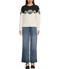 Copper Key Snowflake Jacquard Sweater