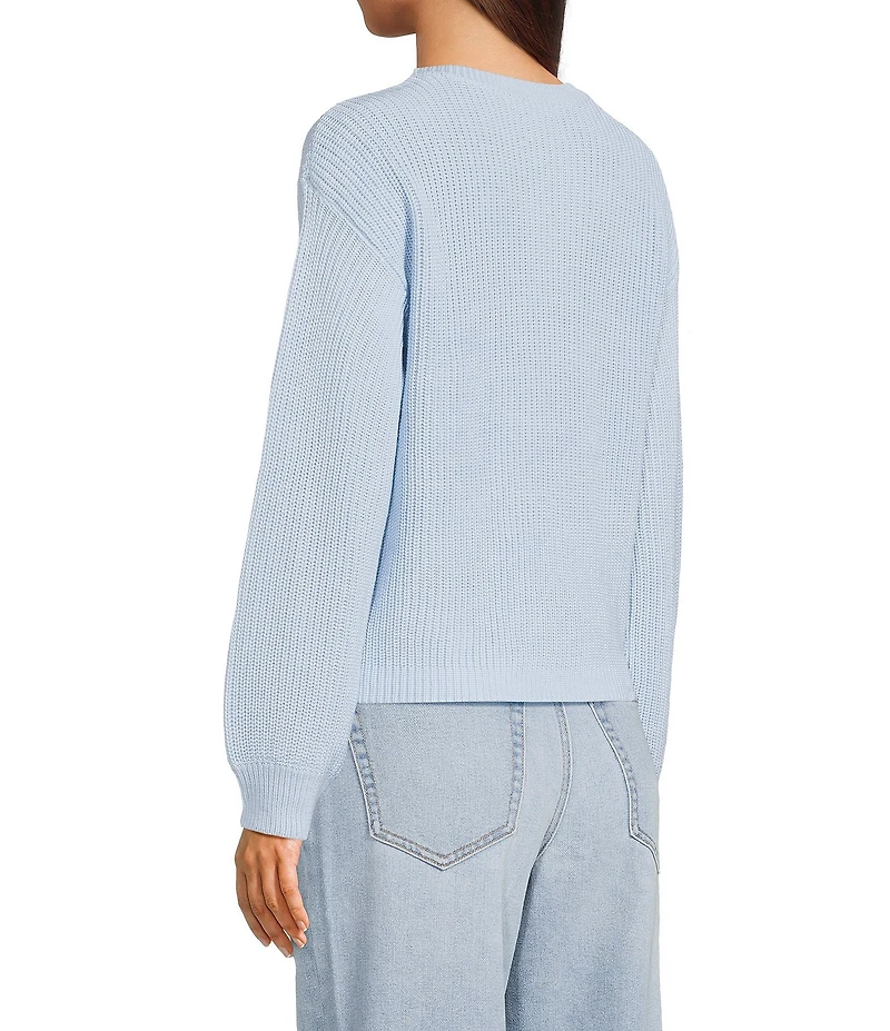 Copper Key Solid Shaker Stitch Sweater