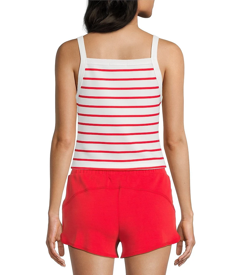 Copper Key Square Neck Striped Lounge Tank